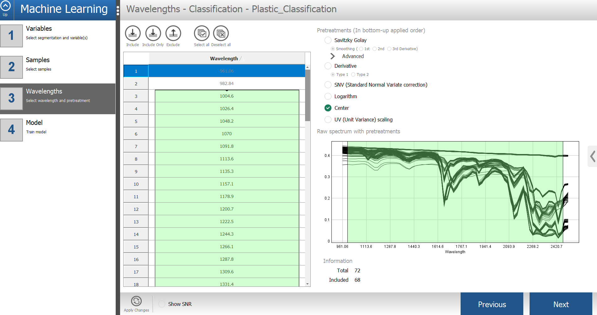Spectral plot in Model wizard.webp